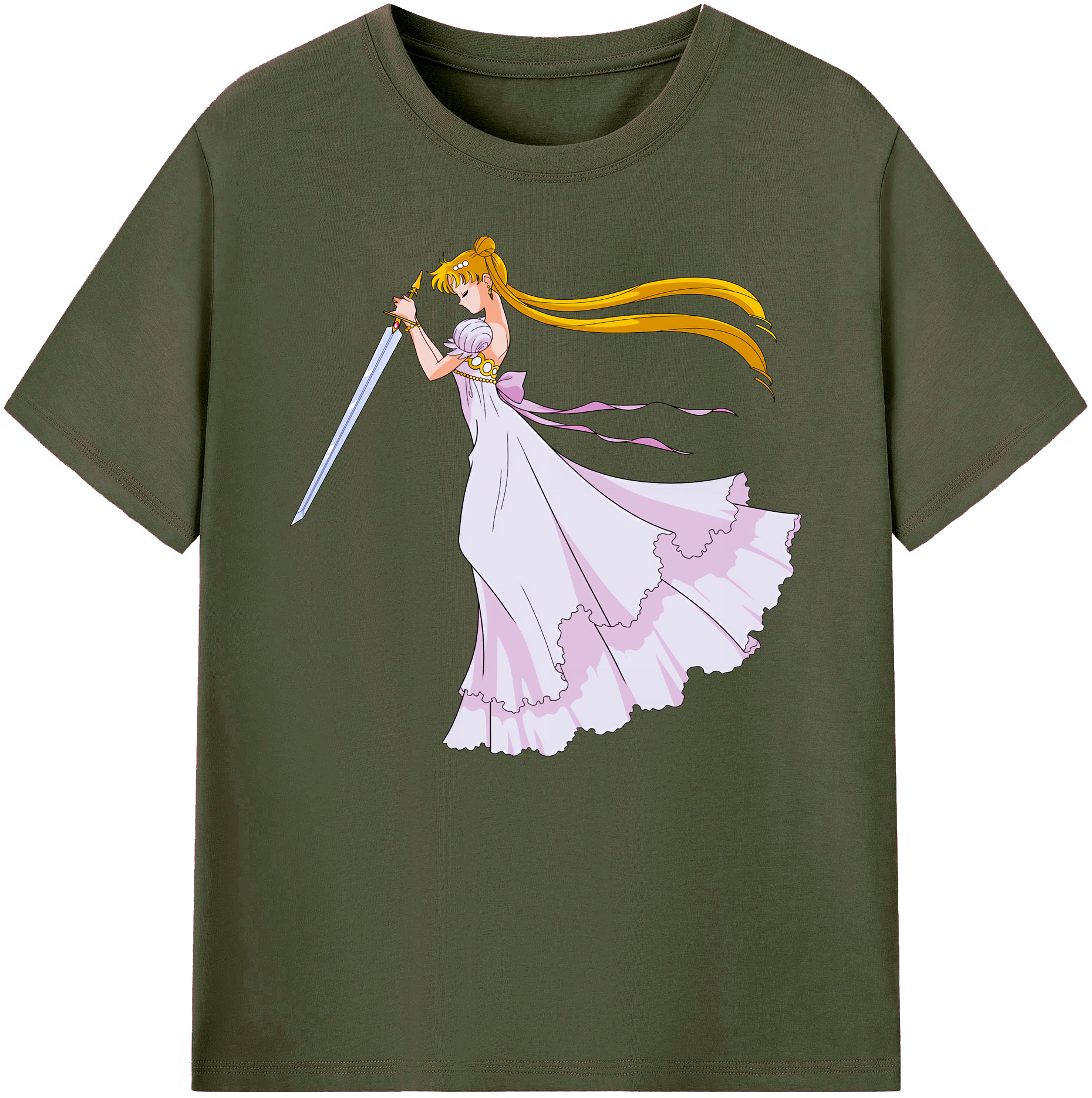 （画像用） 美少女戦士セーラームーン 愛野 美奈子 あいの みなこ Sailor Moon Aino Minako 綿100％ メンズ半袖Tシャツ｜肌触りやわらか＆通気性